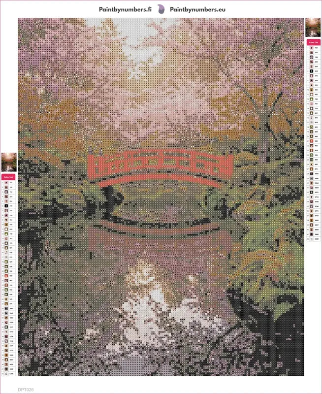 Red Bridge timanttimaalauksen liimapintainen canvas 40x50cm