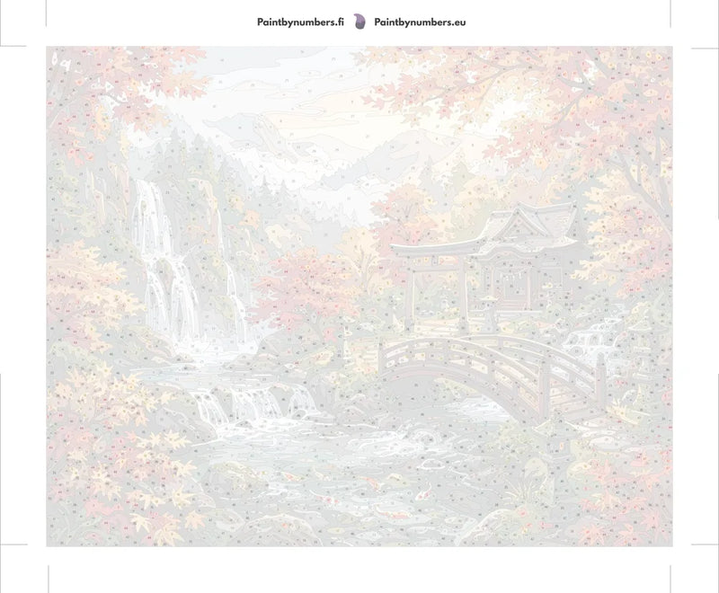 Numeroitu kangas - Japanese Garden in Autumn 50x40cm