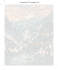 Thumbnail for Numeroitu kangas - Japanese Onsen and Mountain 40x50cm