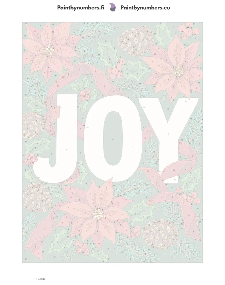 Numeromaalaus: Numeroitu kangas - Joy 30x40cm