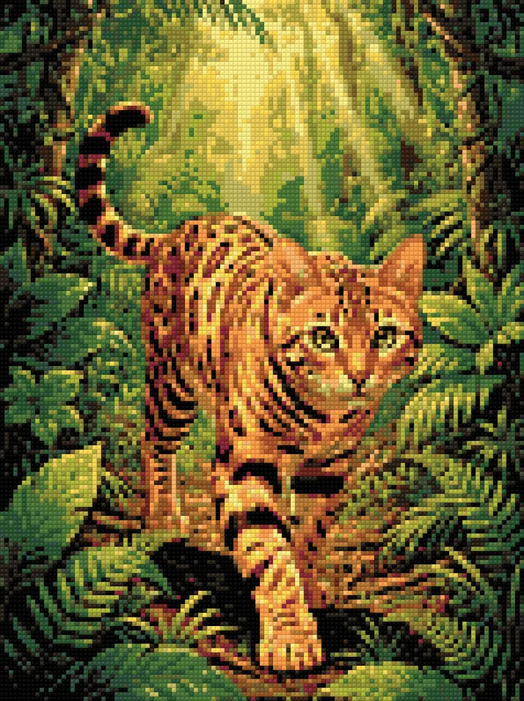 Timanttikuvio - Jungle Bengal Cat