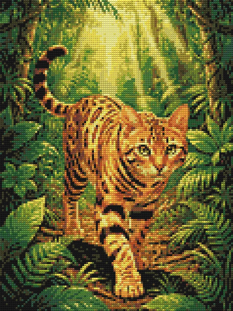 Timanttikuvio - Jungle Bengal Cat