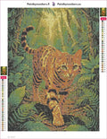 Thumbnail for Jungle Bengal Cat timanttimaalauksen liimapintainen canvas 30x40cm