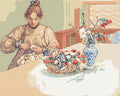 Thumbnail for Karin kuorii omenoita, Larsson, 50x40 cm timanttimaalaus – lopullisen kuvion esikatselu
