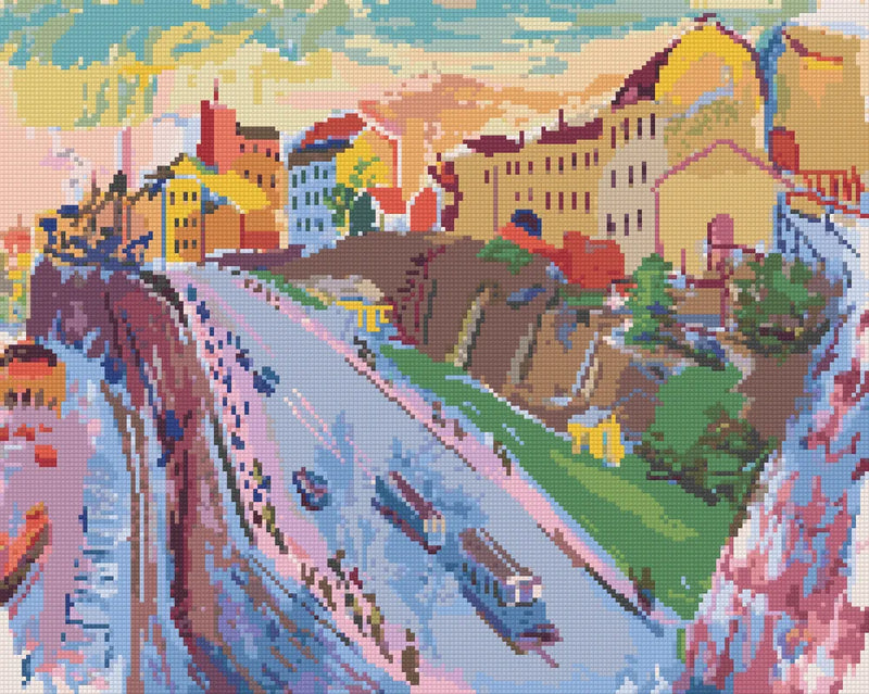 Katarinavägen, Grünewald, 50x40 cm timanttimaalaus – lopullisen kuvion esikatselu
