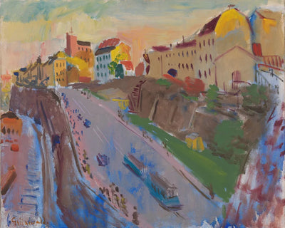 Katarinavägen, Grünewald, 50x40 cm timanttimaalaus – alkuperäinen kuva, josta kuvio on tehty