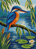 Thumbnail for Kingfisher Pond, 30x40 cm timanttimaalaus – koko kuvion esikatselu ilman lähikuvaa