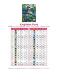 Thumbnail for Kingfisher Pond timanttimaalauksen värikartta – 32 DMC-väriä