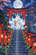 Thumbnail for Kitsune Shrine at Night, 40x60 cm timanttimaalaus – lopullisen kuvion esikatselu