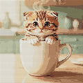 Thumbnail for Timanttikuvio - Kitten in a Cup