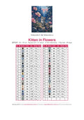 Thumbnail for Kitten in Flowers timanttimaalauksen värikartta – 41 DMC-väriä