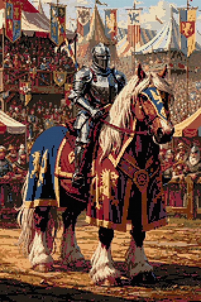 Timanttikuvio - Knight on Horse