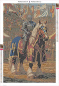 Thumbnail for Knight on Horse timanttimaalauksen liimapintainen canvas 40x60cm