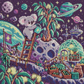 Thumbnail for Koala Moon Gardener, 50x50 cm timanttimaalaus – koko kuvion esikatselu ilman lähikuvaa