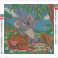 Thumbnail for Koala with the Wrong Picnic timanttimaalauksen liimapintainen canvas 30x30cm