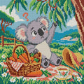 Thumbnail for Koala with the Wrong Picnic, 30x30 cm timanttimaalaus – koko kuvion esikatselu ilman lähikuvaa