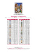 Thumbnail for Kringle's Confections timanttimaalauksen värikartta – 50 DMC-väriä