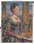 Thumbnail for Lady with Mandolin timanttimaalauksen liimapintainen canvas 60x80cm