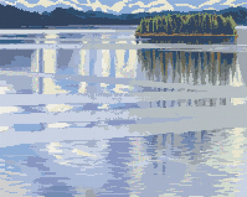 Lake Keitele by Gallen-Kallela, 50x40 cm timanttimaalaus – lopullisen kuvion esikatselu