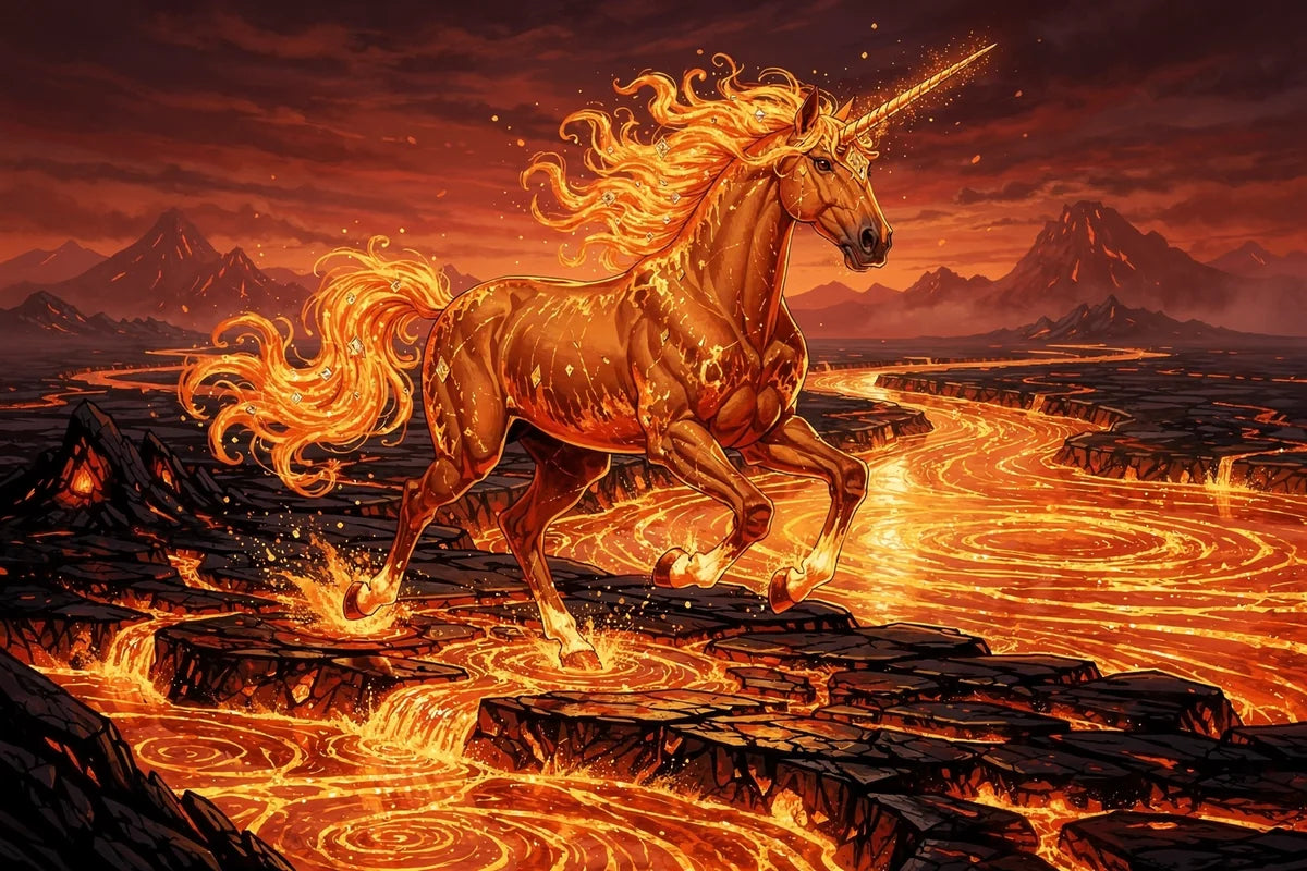 Timanttimaalaus Lava Unicorn