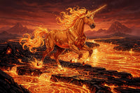 Thumbnail for Timanttimaalaus Lava Unicorn