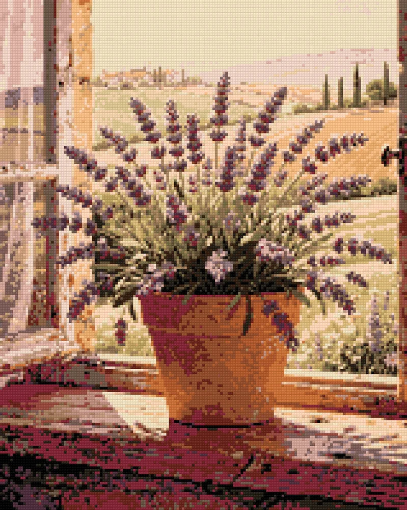 Timanttikuvio - Lavender in Window