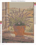 Thumbnail for Lavender in Window timanttimaalauksen liimapintainen canvas 40x50cm