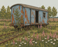 Thumbnail for Left on the Siding, 50x40 cm timanttimaalaus – alkuperäinen kuva, josta kuvio on tehty
