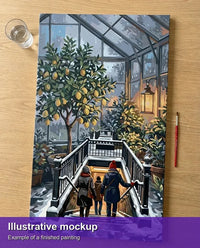 Thumbnail for Valmiin numeromaalauksen havainnekuva - Lemon Tree in Greenhouse 40x70cm