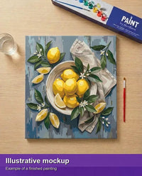 Thumbnail for Valmiin numeromaalauksen havainnekuva - Lemons in Bowl 50x50cm