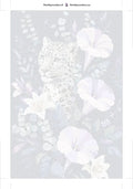 Thumbnail for Numeroitu kangas - Leopard and Purple Flowers 40x60cm