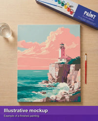 Thumbnail for Valmiin numeromaalauksen havainnekuva - Lighthouse Serenity 40x50cm