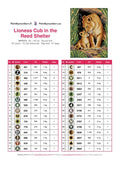 Thumbnail for Lioness Cub in the Reed Shelter timanttimaalauksen värikartta – 32 DMC-väriä