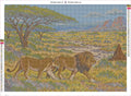 Thumbnail for Lions across the Acacia Plain timanttimaalauksen liimapintainen canvas 70x50cm