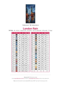 Thumbnail for London Rain timanttimaalauksen värikartta – 39 DMC-väriä