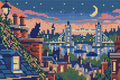 Thumbnail for London Rooftop Blue Hour, 30x20 cm timanttimaalaus – lopullisen kuvion esikatselu