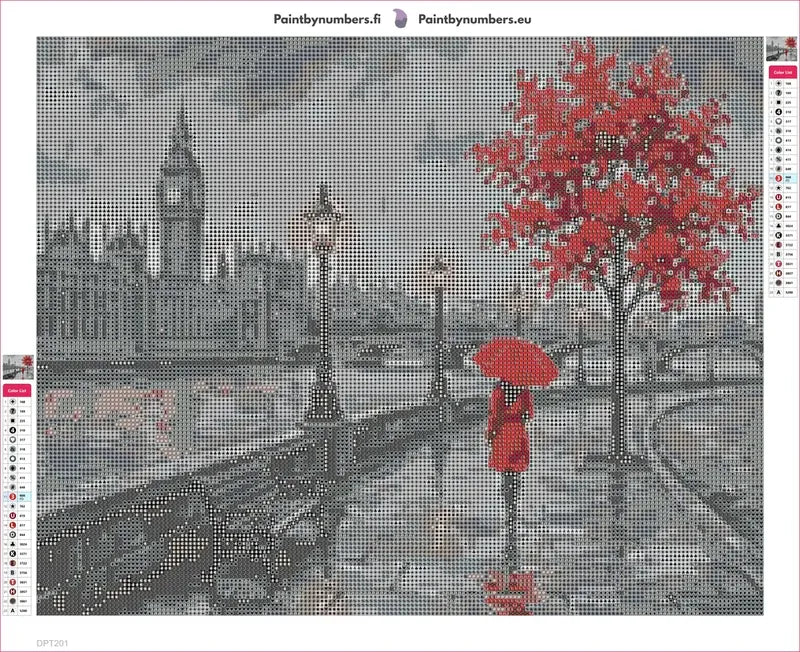 London Walk timanttimaalauksen liimapintainen canvas 50x40cm