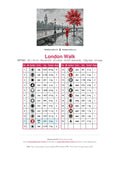 Thumbnail for London Walk timanttimaalauksen värikartta – 23 DMC-väriä