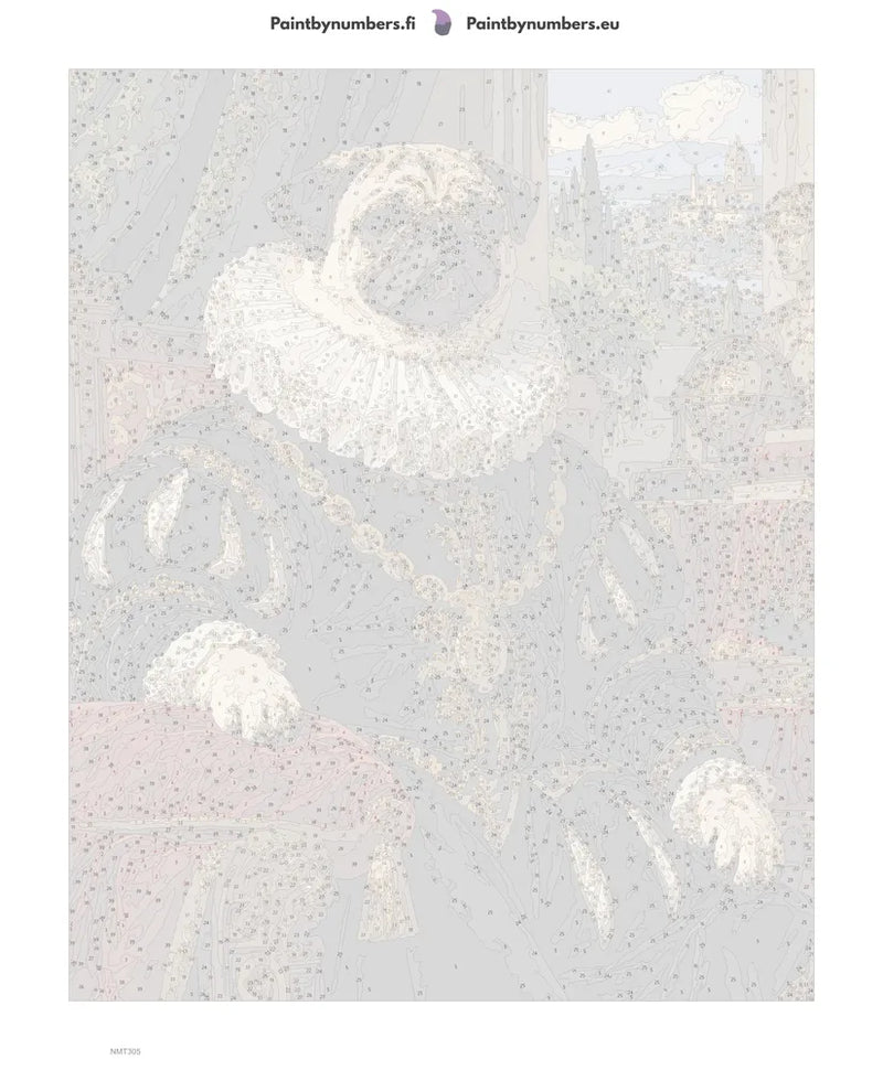 Numeromaalaus: Numeroitu kangas - Lord Pug 40x50cm