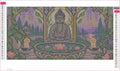 Thumbnail for Lotus Basin Stillness timanttimaalauksen liimapintainen canvas 40x20cm