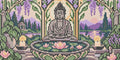 Thumbnail for Lotus Basin Stillness, 40x20 cm timanttimaalaus – lopullisen kuvion esikatselu