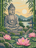 Thumbnail for Lotus Stillness, 30x40 cm timanttimaalaus – lopullisen kuvion esikatselu
