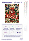 Thumbnail for Numeromaalaus: Värikartta ja ohjeet - Love 30x40cm
