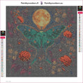 Thumbnail for Luna Moth Full Moon timanttimaalauksen liimapintainen canvas 30x30cm