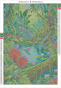 Thumbnail for Lush Jungle Pond Wildlife timanttimaalauksen liimapintainen canvas 40x60cm