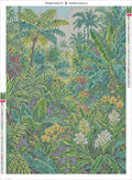 Thumbnail for Lush Tropical Jungle Path timanttimaalauksen liimapintainen canvas 50x70cm
