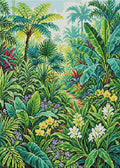 Thumbnail for Lush Tropical Jungle Path, 50x70 cm timanttimaalaus – koko kuvion esikatselu ilman lähikuvaa