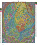 Thumbnail for Magical Forest Red Panda timanttimaalauksen liimapintainen canvas 40x50cm