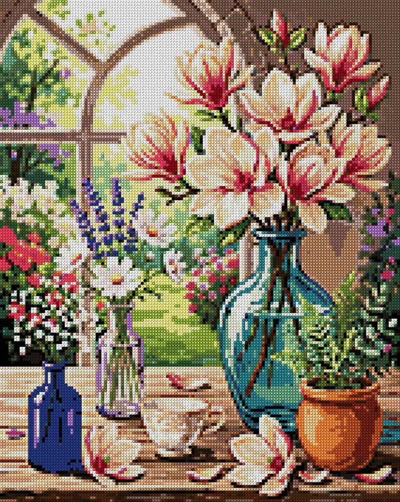 Timanttikuvio - Magnolias & Lavender