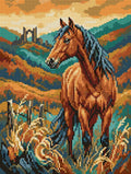 Thumbnail for Majestic Horse in Autumn Hills, 30x40 cm timanttimaalaus – lopullisen kuvion esikatselu
